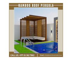 Design and Build Creative Bamboo Roofing Pergola in Uae.