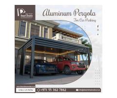 Car Parking Aluminum Pergola in Abu Dhabi, Al Ain, Uae.