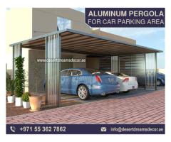 Car Parking Aluminum Pergola in Abu Dhabi, Al Ain, Uae.