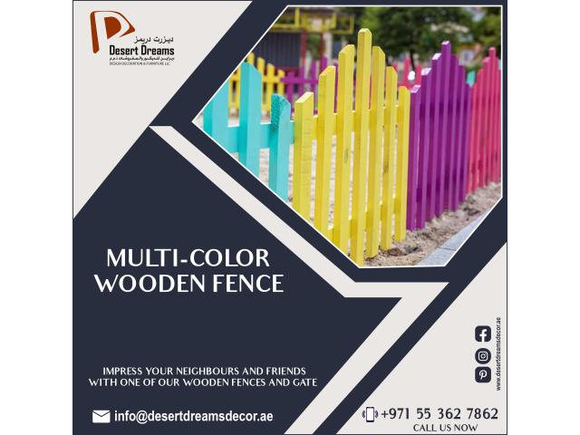 Supply and Install Wooden Fences in Dubai | Multi-Color Fences Suppliers in Uae.