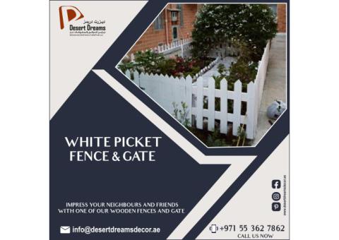 Natural Wood Fence Dubai | Wooden Gates | Wall Mounted Fence Uae.