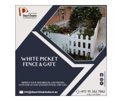 Natural Wood Fence Dubai | Wooden Gates | Wall Mounted Fence Uae.