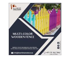 Natural Wood Fence Dubai | Wooden Gates | Wall Mounted Fence Uae.