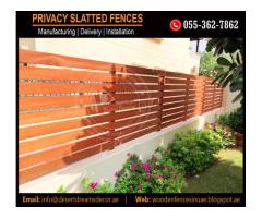 Natural Wood Fence Dubai | Wooden Gates | Wall Mounted Fence Uae.