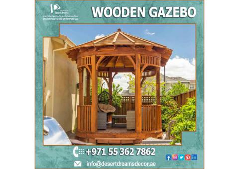 Design and Construction Wooden Gazebo in Dubai, Abu Dhabi, Al Ain.