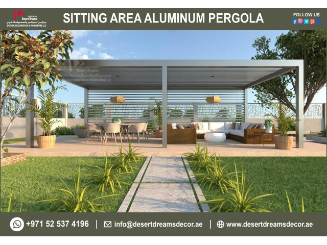 Aluminum Modern Design Pergola Abu Dhabi | Garden Sitting Pergola Uae.