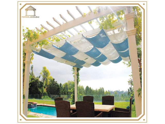 Elevate your outdoor living with our exquisite Wooden Pergolas in Abu Dhabi!