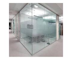 Office Glass Partition. Sand blasting, Lamination Film installation 0525569978 -