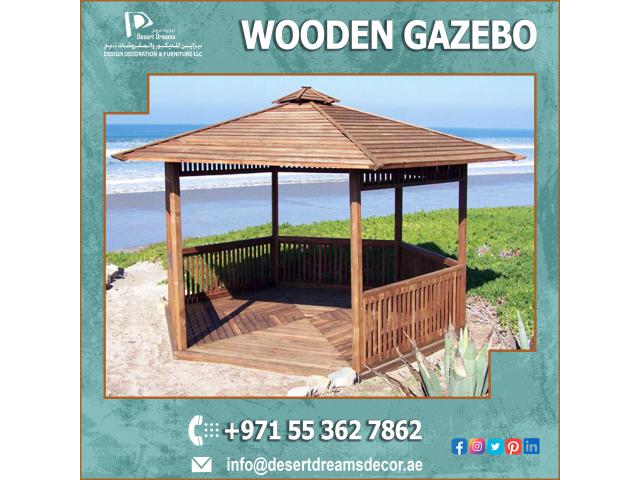 Garden Gazebo Dubai | Luxury Design Wooden Gazebo in Uae.