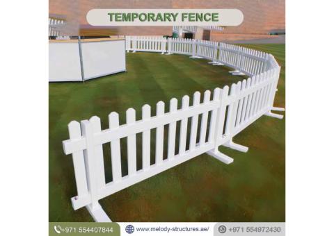 Wooden Fence Rental Service |  Temporary Fence in UAE