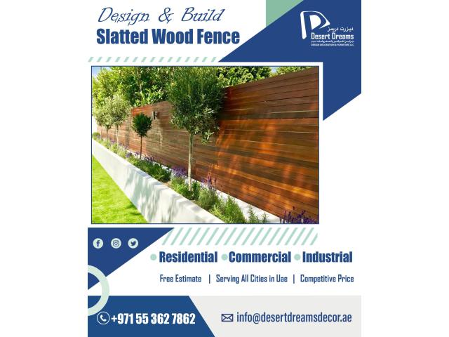 Tall Height Wooden Fences Dubai | Natural Wood Fence and Door in Uae.