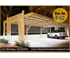 Wooden Car Parking Shade | Car Parking Pergola in UAE