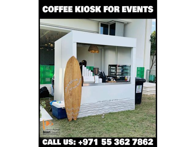 Rental Kiosk for Events in Abu Dhabi | Foldable Kiosk | Burger Kiosk | Coffee Kiosk.