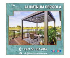 Strong Aluminum Pergola in Uae | Powder Coating Aluminum Pergola | Pergola Company in Dubai.