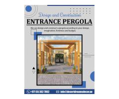 Villa Backyard Pergola in Uae | Wooden Louvered Pergola | Free Standing Pergola.