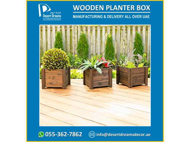 Wooden Planter Box Suppliers in Uae | Large Area Planter Box.