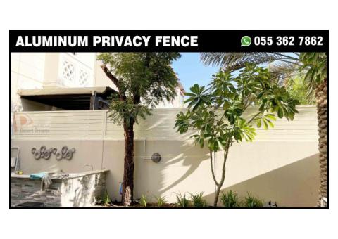 Design and Fabrication Aluminum Fence and Doors in Uae | Slatted Privacy Fence Uae.