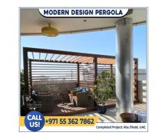 Wall Attached Wooden Pergola in Uae | Modern Design Pergola | Pergola in Uae.