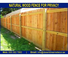 Wooden Fences Dubai | Wall Mounted Fences | Natural Wood Fencing Uae.