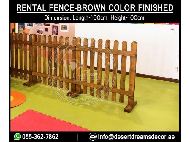 Outdoor Wood Fencing in Uae | White Picket Fence | Natural Wood Fencing Uae.