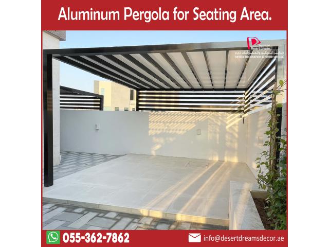 Aluminum Pergola Design Uae | Sail Shades Pergola Dubai.