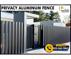 Water Tank Privacy Fence Dubai | Aluminum Slatted Fences Supplies in Uae.
