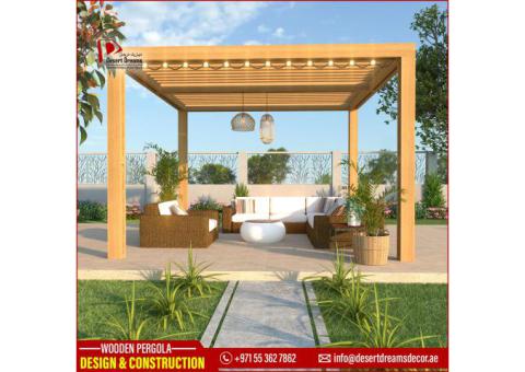 Timber Pergola Design Uae | Garden Pergola Dubai.