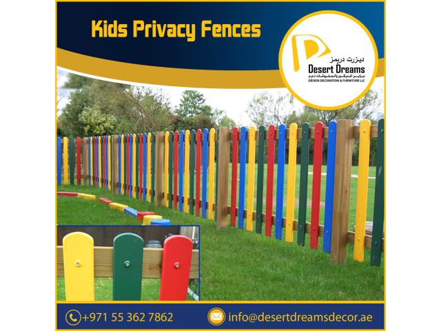 Nursery Wooden Fence Suppliers in Uae | Kids Play Area Fence Dubai.