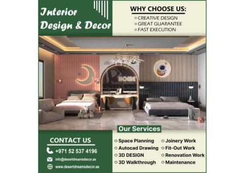 Fit-Out Work in Abu Dhabi | Interior Designing | Renovation | Carpentry Work | Cabinets.
