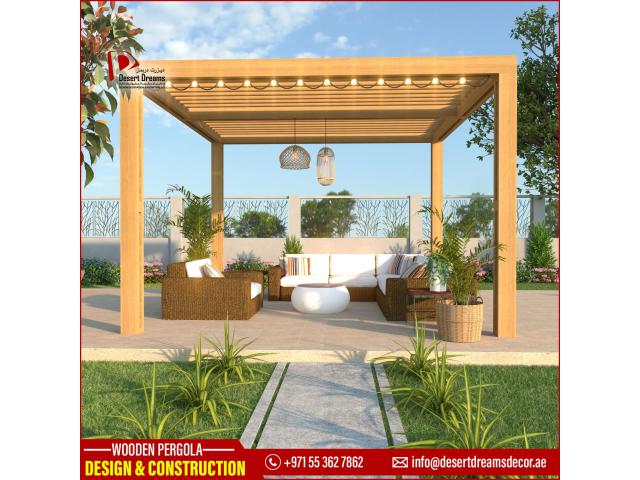 Teak Wood Pergola Manufacturer and Installing in Uae.