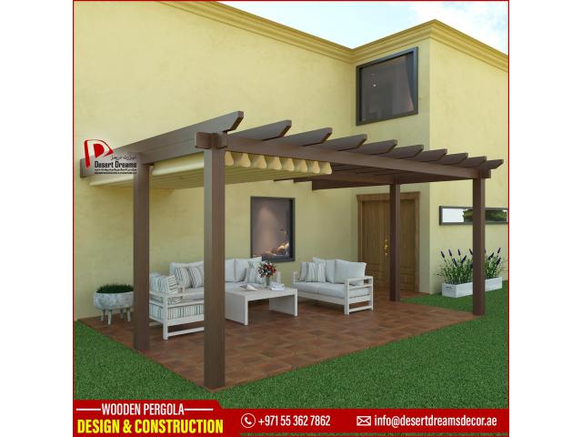 Teak Wood Pergola Manufacturer and Installing in Uae.