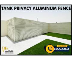 Aluminum Fence with Wood Texture Powder Coating | Aluminum Fence Panels Uae.