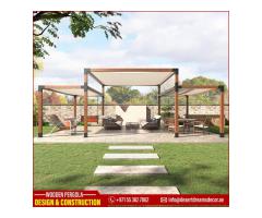 Outdoor Wooden Canopy Uae | Wooden Sun Shades | Wooden Cabana Uae.