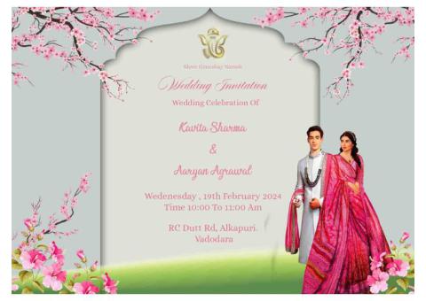 Modern and  Template for Wedding Invitation Designs