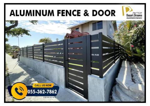 Aluminum Slatted Fence Panels and Door in Uae | Wall Mounted Fences in Uae.