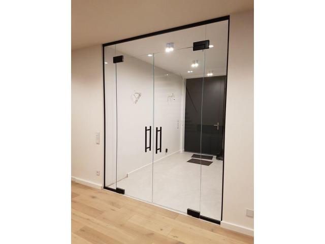 GLASS DOOR & GLASS PARTITION MAKER DUBAI : 055-7274240