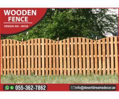 Outdoor Wooden Fencing Dubai | Natural Wood Fences in Uae | Pool Fence Design.