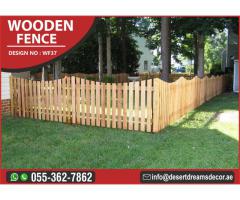 Outdoor Wooden Fencing Dubai | Natural Wood Fences in Uae | Pool Fence Design.