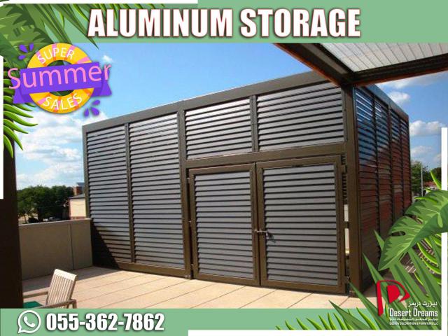 Aluminum Slatted Fences Dubai | Aluminum Storage Solution in Uae.