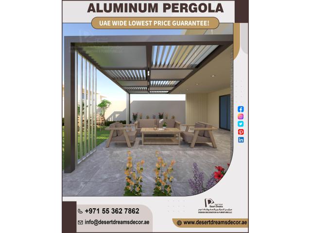 Aluminum Pergola Design Uae | Aluminum Profile Pergola Fabrication in Uae.