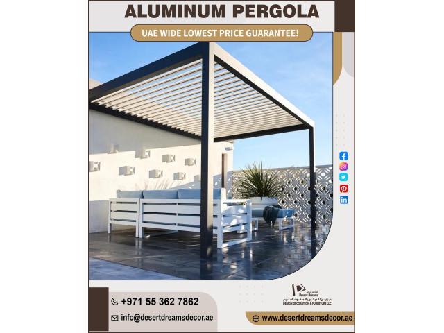 Aluminum Pergola Design Uae | Aluminum Profile Pergola Fabrication in Uae.