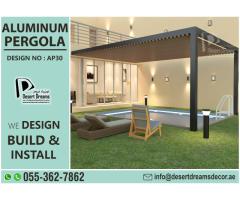 Aluminum Pergola Design Uae | Aluminum Profile Pergola Fabrication in Uae.