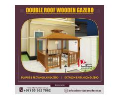 Teak Wood Gazebo Manufacturing and Installing in Uae | Outdoor Seating Gazebo.