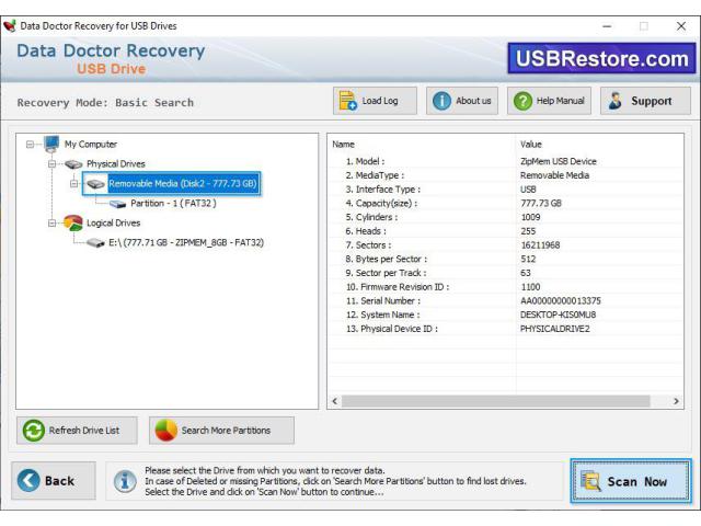 USB Data Restoration Software