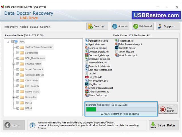 USB Data Restoration Software