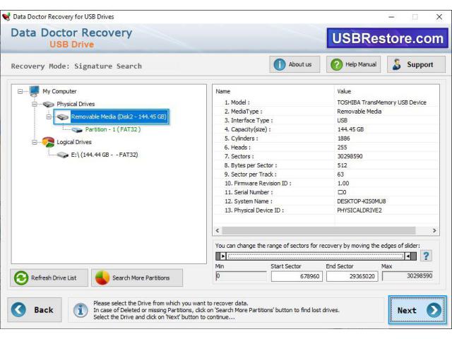 USB Data Restoration Software