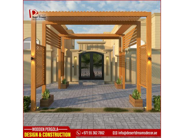 Wooden Pergola Contractor in Abu Dhabi | Wooden Pergola Al Ain.