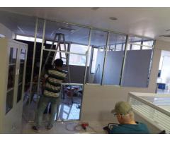 Gypsum Partition ,Ceiling & Glass Partition shower Partitions & Maintenance 052-1190882