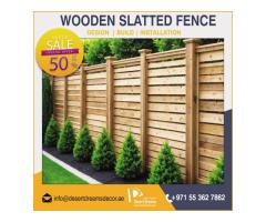 Solid Wood Fences Dubai | Free Standing Wooden Fences Suppliers in Uae.