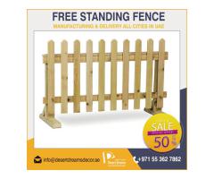 Solid Wood Fences Dubai | Free Standing Wooden Fences Suppliers in Uae.